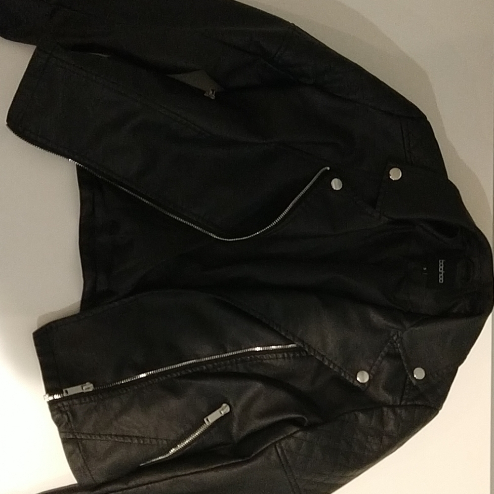 Black leather jacket